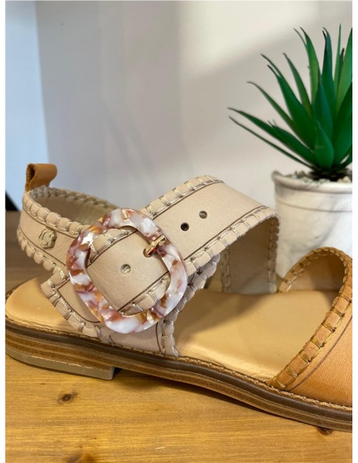 SANDALIA PIEL CARMELA CAMEL 2