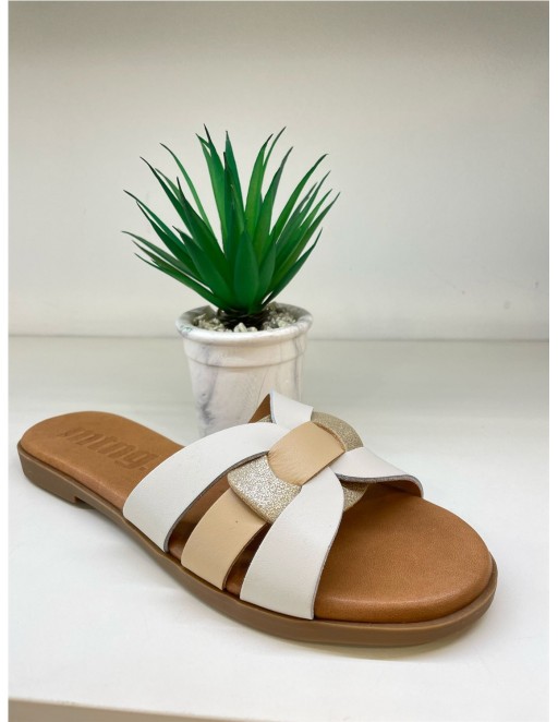 SANDALIA PIEL MUSTANG BEIGE