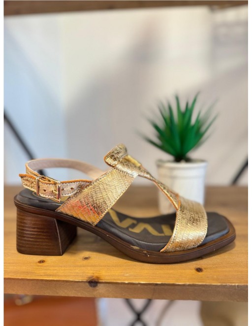 SANDALIA TACON CONFORT ORO