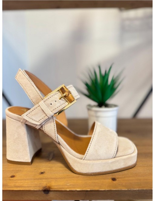SANDALIA PIEL PLATAF BEIGE