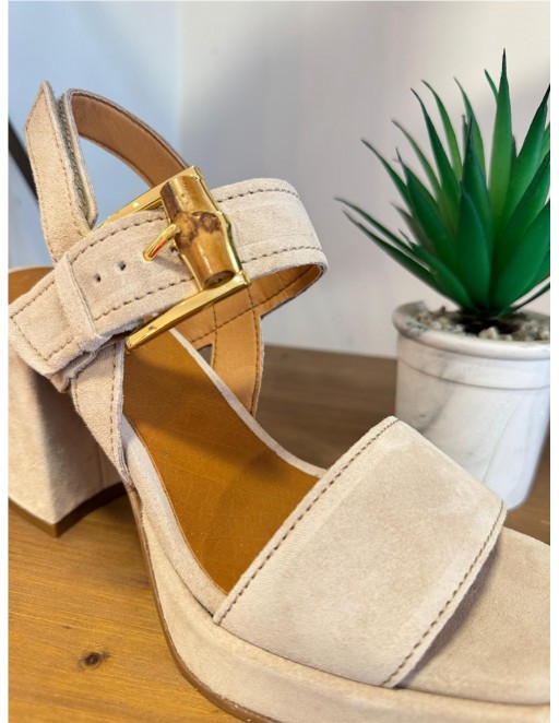 SANDALIA PIEL ALPE BEIGE 2