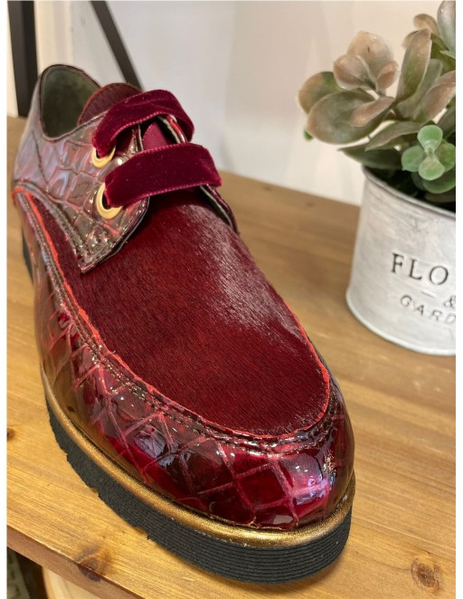 ZAPATO PIEL NIVAL GRANATE 2