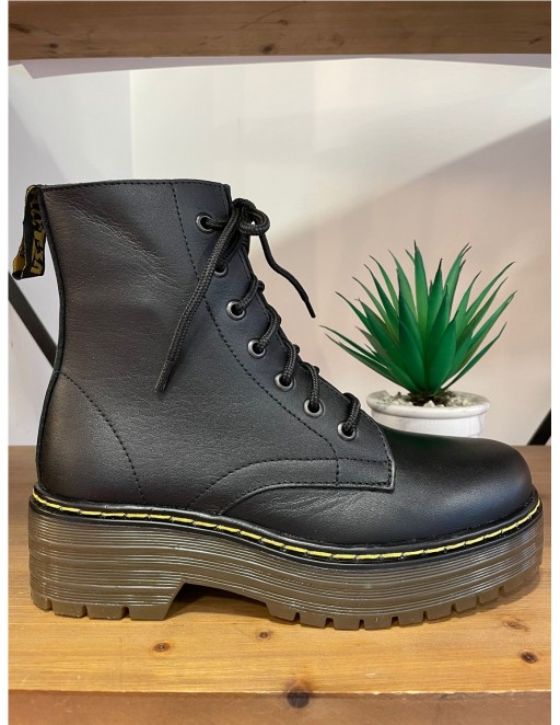 BOTA MILITAR PIEL NEGRO