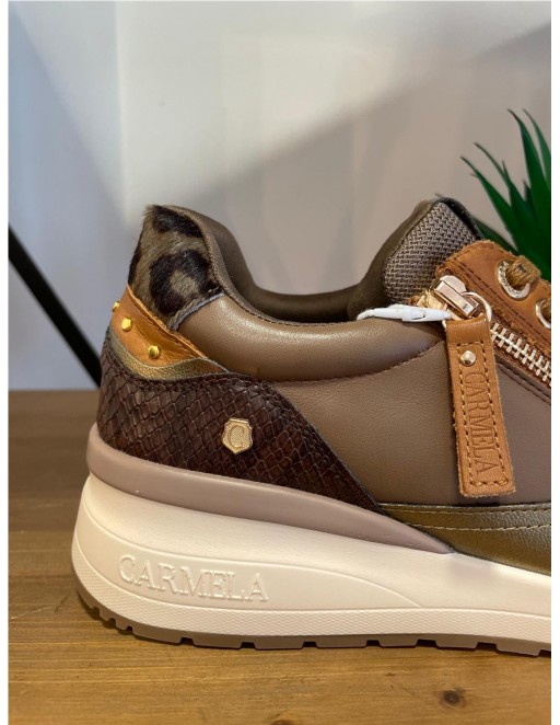 ZAPATILLA PIEL CARMELA MARRON 2