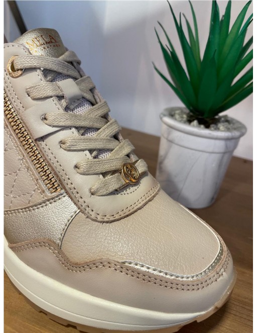 ZAPATILLA CUÑA CARMELA BEIGE 2