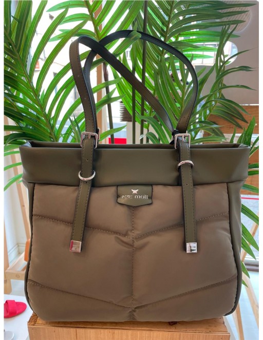 BOLSO ACOLCHADO VERDE BOTELLA
