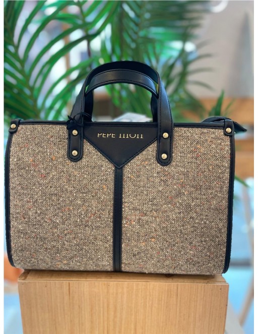 BOLSO MALETIN COMBI TAUPE