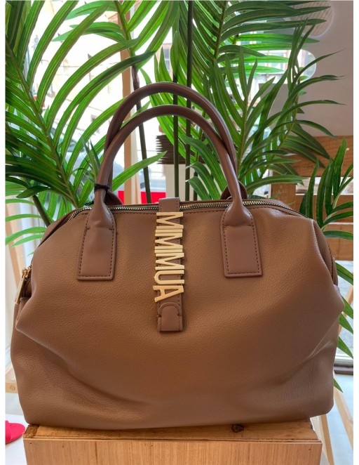 BOLSO LOGO BOMBER TAUPE