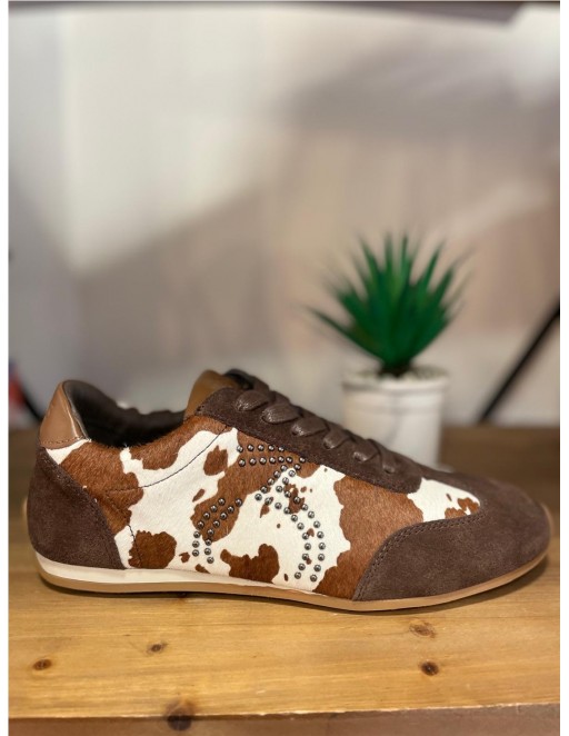 DEPORTIVO PIEL PONY MARRON