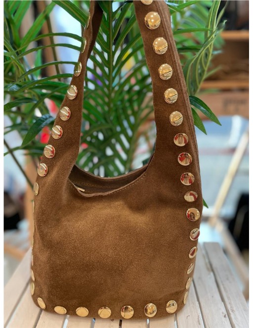 BOLSO ANTE TACHAS CAMEL
