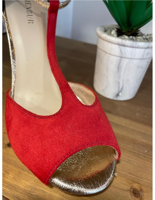 SANDALIA MENBUR ROJO 2