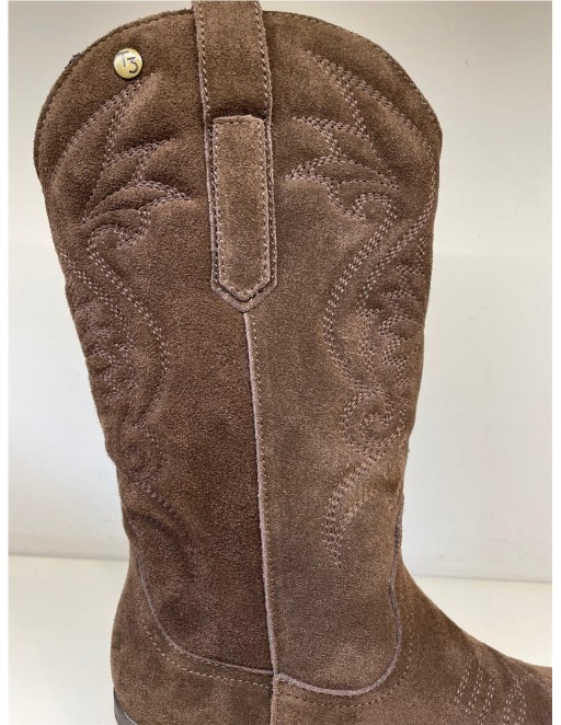BOTA PIEL SERRAJE TOP3 MARRON 2