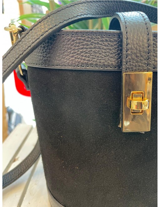 BOLSO PIEL CUBO NEGRO 2