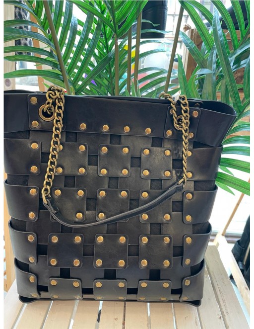 BOLSO TACHAS NEGRO