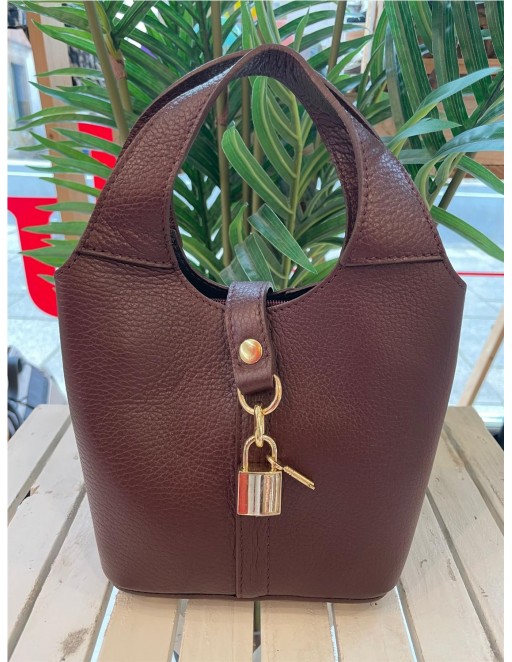 BOLSO CANDADO ASA GRANATE