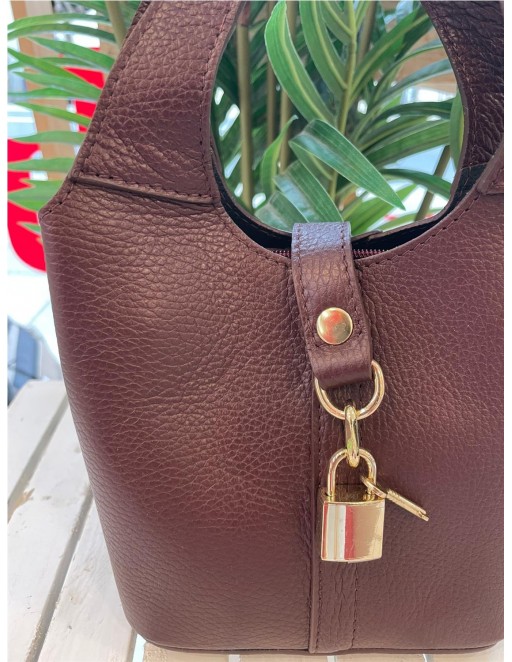 BOLSO CANDADO ASA GRANATE 2