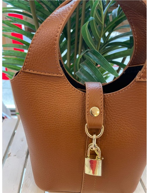 BOLSO CANDADO ASA CUERO 2