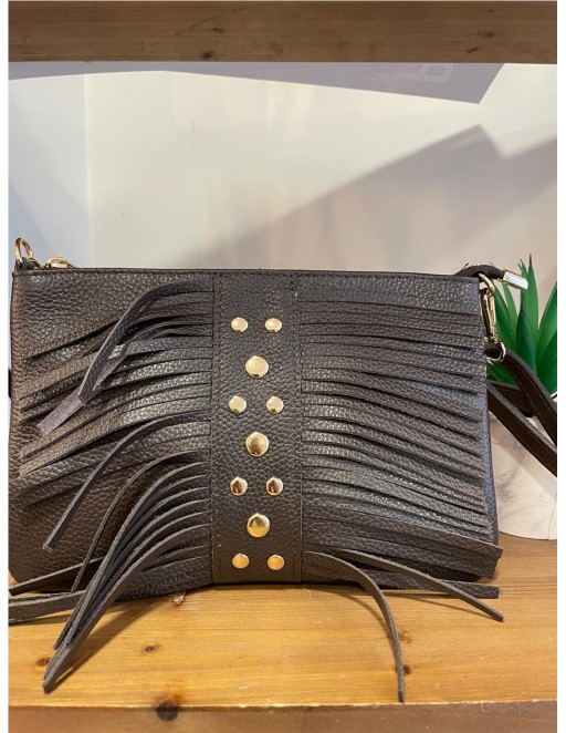 BOLSO PIEL BANDOLERA MARRON