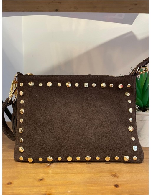 BOLSO SERRAJE PIEL MARRON