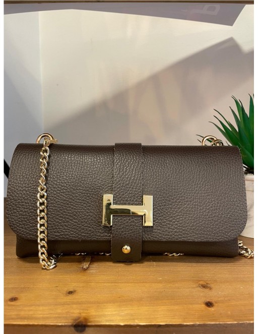 BOLSO PIEL MARRON
