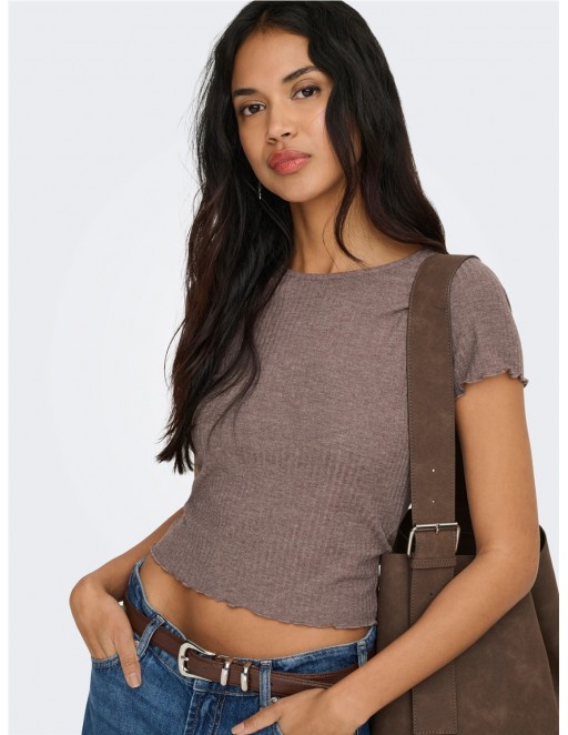 CAMISETA EMMA ONLY BEIGE 2