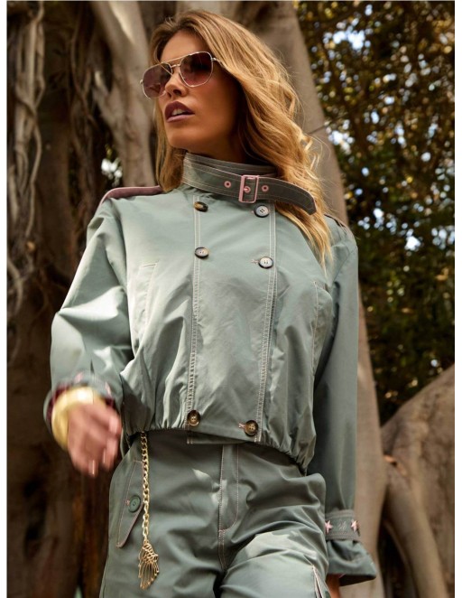 CAZADORA QUETZAL CAMALEONICA