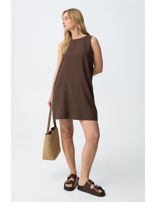 VESTIDO TIFFOSI REBECA MARRON