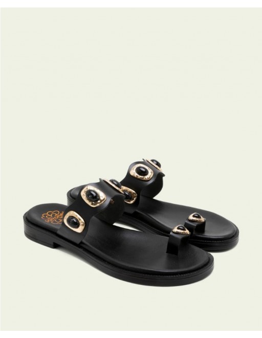 SANDALIA JOYA PORRONET NEGRO