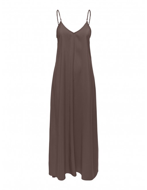 VESTIDO ONLY MADELI MARRON