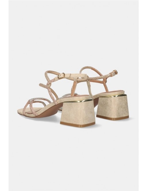 SANDALIA EXE TACON BAJO ORO 2