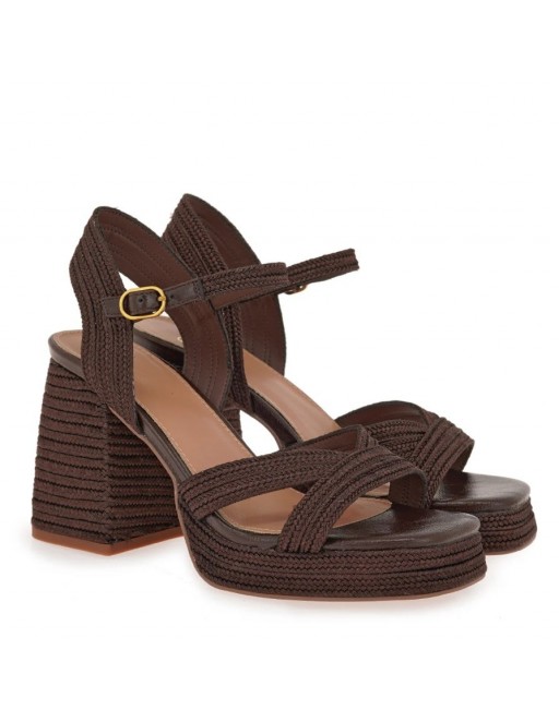 SANDALIA EXE TACON MARRON 2