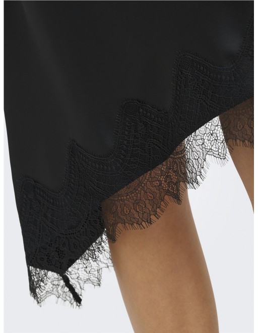 FALDA SATÉN ONLY FARAYA NEGRO 2