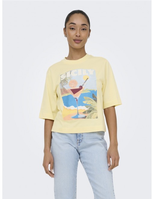 CAMISETA ONLY VEGA AMARILLO