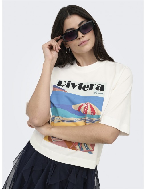 CAMISETA ONLY VEGA BLANCO