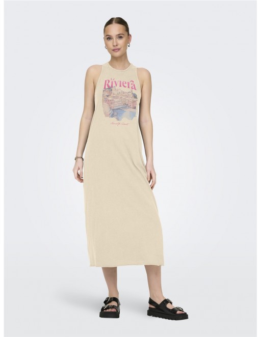 VESTIDO ONLY LUCY BEIGE