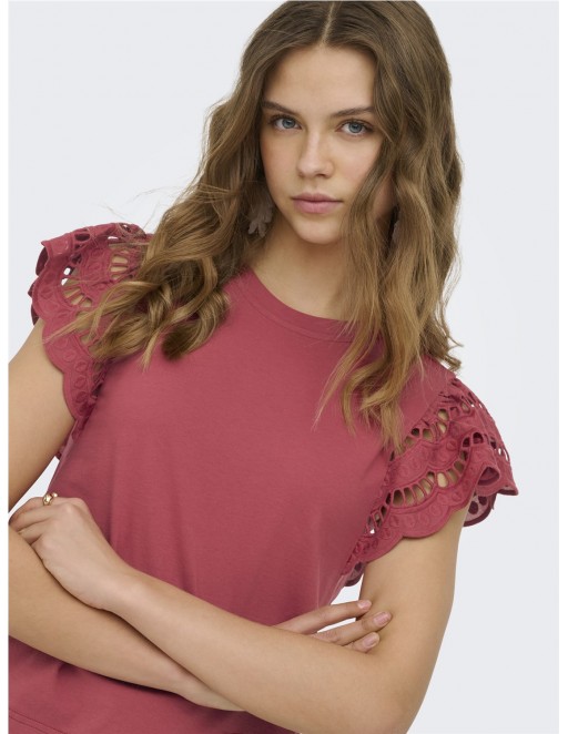 CAMISETA ONLY MACY GRANATE 2