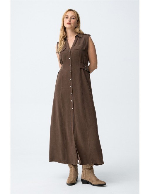VESTIDO TIFFOSI FAVO MARRON