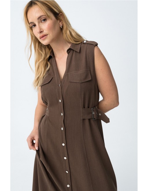 VESTIDO TIFFOSI FAVO MARRON 2